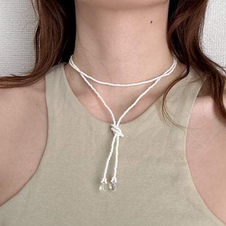 White beads choker