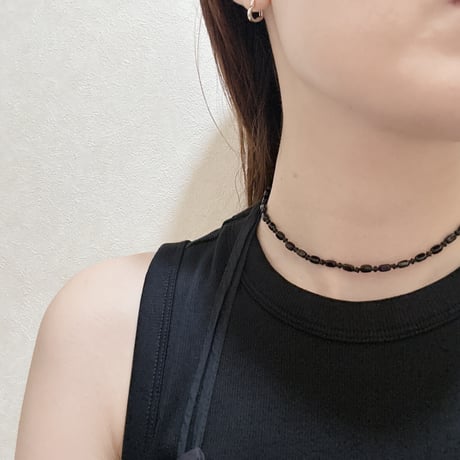 black  beads necklace
