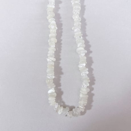 pebble blend necklace(moon lily)
