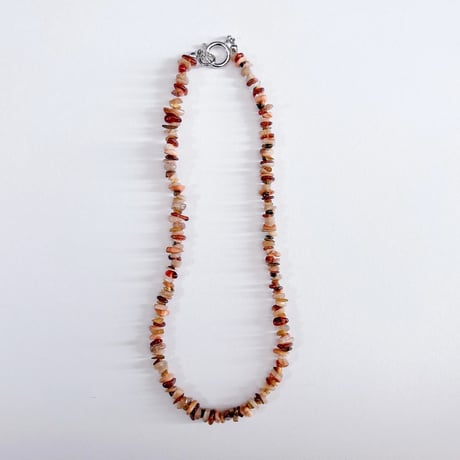 pebble blend necklace(terracotta)