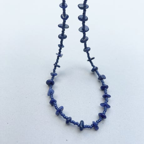 Navy chips necklace