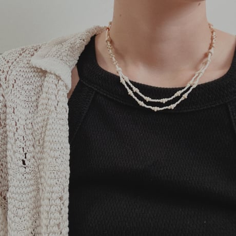 ecru heishi necklace