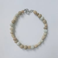 vintage matte glass necklace