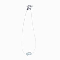 glass beads  necklace(off White×clear)
