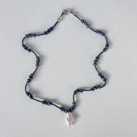 blueberry cross necklace
