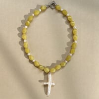 jade cross  necklace