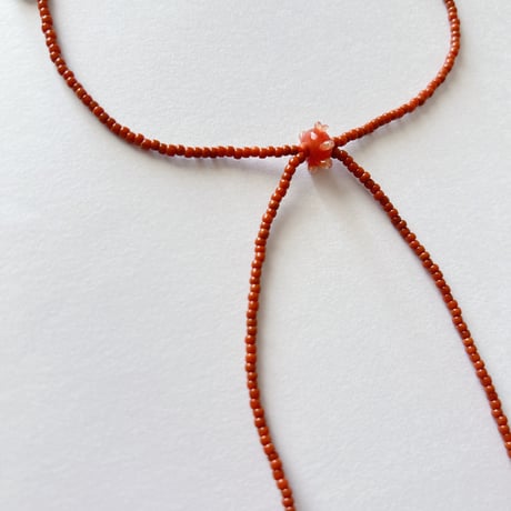 tassel beads necklace(brown)
