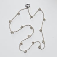 silver long necklace