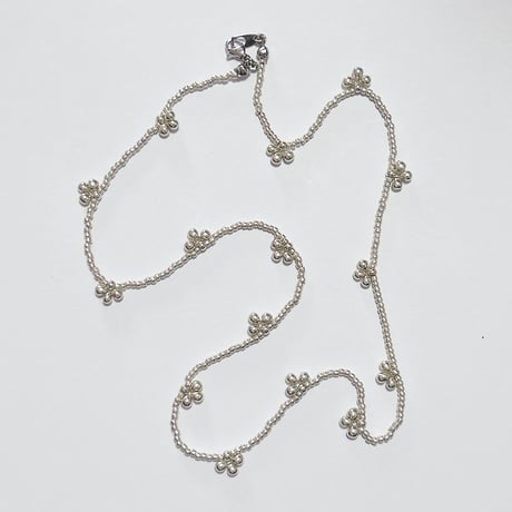silver long necklace