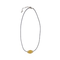 glass beads  necklace(yellow×brown)