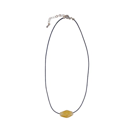 glass beads  necklace(yellow×brown)