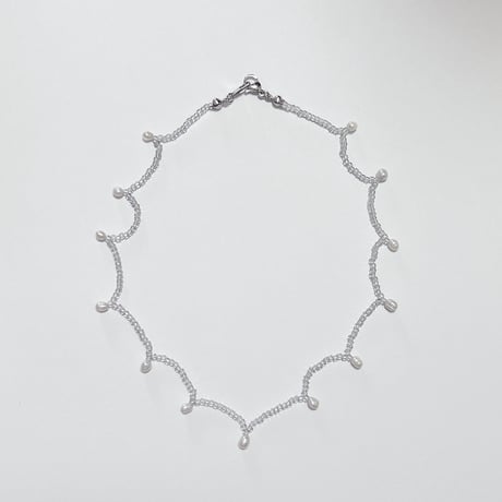 silverPearl necklace