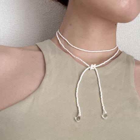 White beads choker