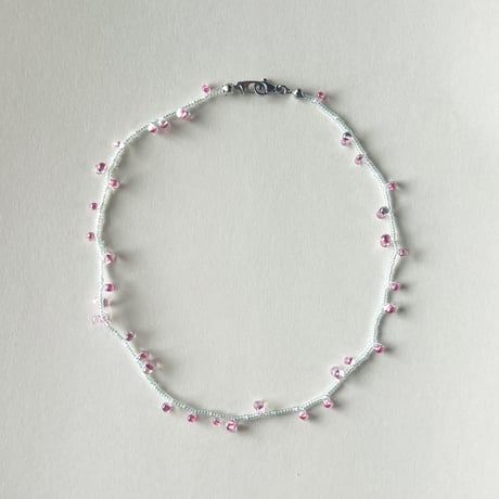 bicolor  beads necklace