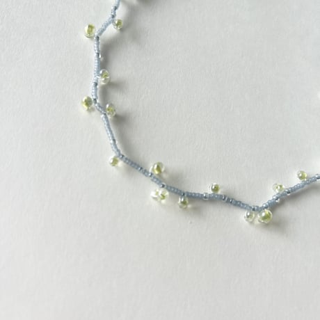 bicolor  beads necklace