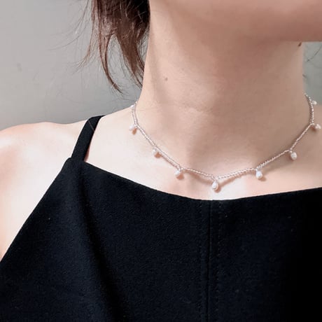 silverPearl necklace