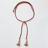 tassel beads necklace(brown)