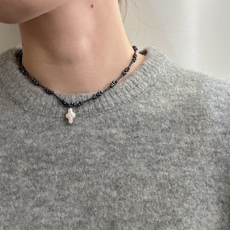 blueberry cross necklace