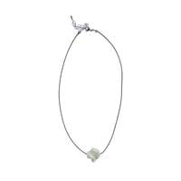 glass beads  necklace(off white×black)