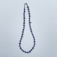 Navy chips necklace