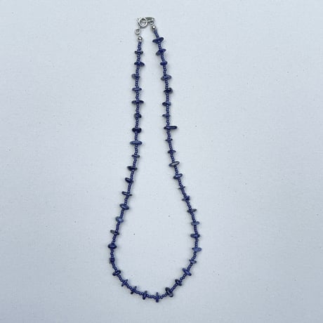 Navy chips necklace