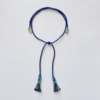 tassel beads necklace(navy)