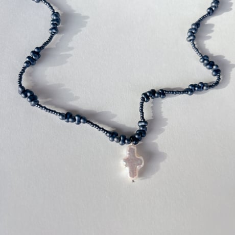 blueberry cross necklace