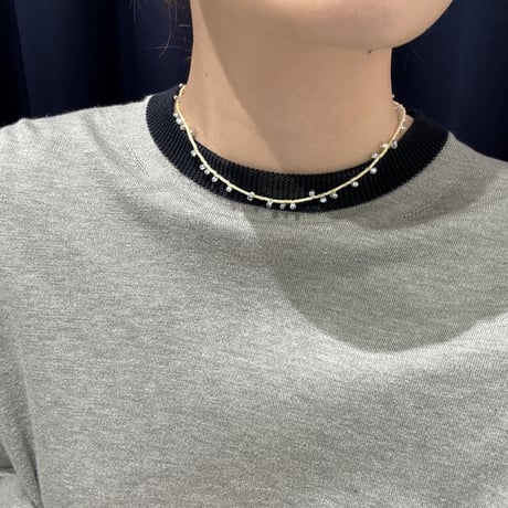 bicolor  beads necklace