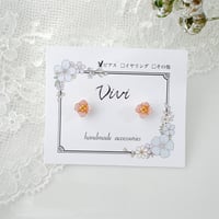 【Vivi】極小アリッサムのお花ピアス・中　ピンク　29-626