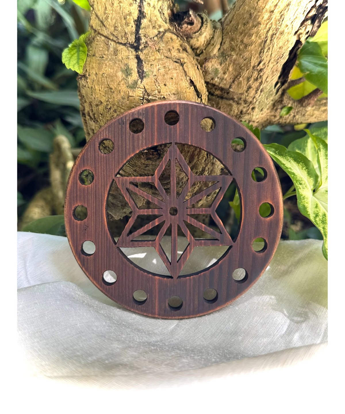 尾鷲檜製】CHC16フォレストプレート（9.8cm） | Cosmic hemp 麻炭 Of