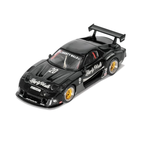 1/64 MAZDA RX-7 LB-Super Silhouette Liberty Walk Black LB Blister Packaging