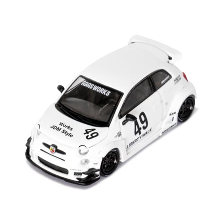 1/64 MINI LB-WORKS x Abas Works ABARTH 595 Gara White