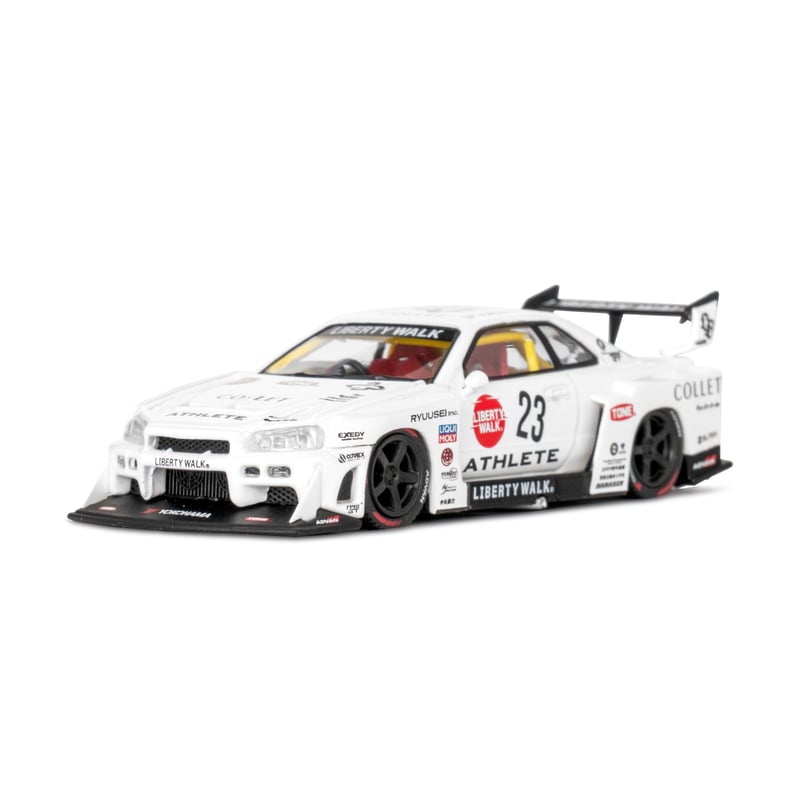 ミニカー Mini gt Nissan LB-ER34 super silhouette Nissan LB-ER34 Super Silhouette スカイライン レッド/ブラック (右