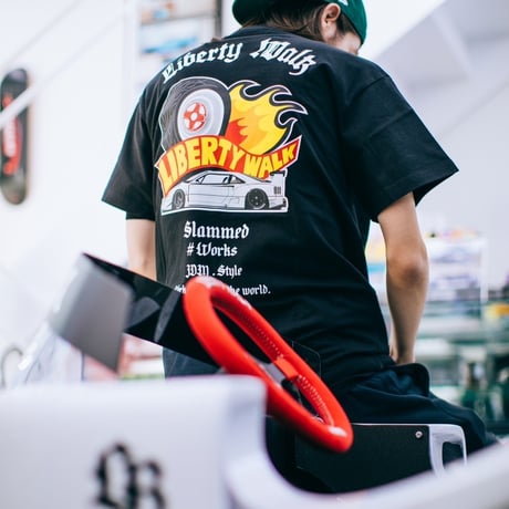 LIBERTY WALK F40 Fire Tee Black