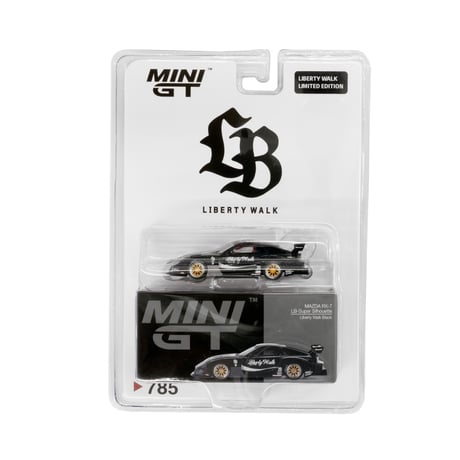 1/64 MAZDA RX-7 LB-Super Silhouette Liberty Walk Black LB Blister Packaging