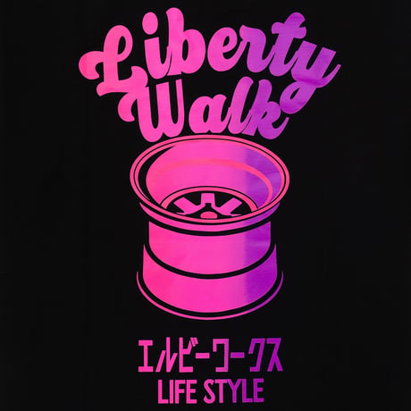LB Gradation Wheel Tee Pink×Blue