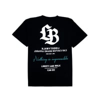 Liberty and Walk Tee Black