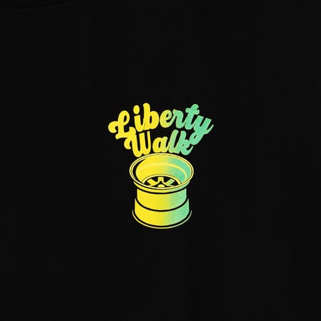 LB Gradation Wheel Tee Green×Yellow
