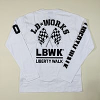 LBWK Checker Flag Long Sleeve Tee White