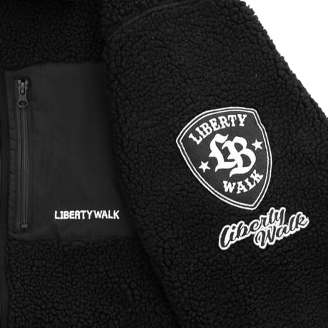 LB Patch Boa Coat Black