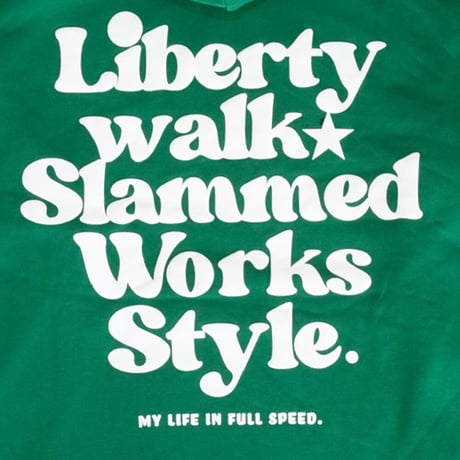 LB Pop Font Hoodie Green