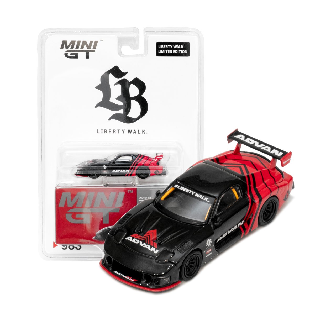 ミニカー mini gt liberty walk advan 1/64 MINI GT Mazda RX-7 LB-Super Silhouette ADV