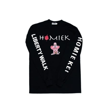 HOMIEKEI×LB Logo Long Sleeve Tee Black