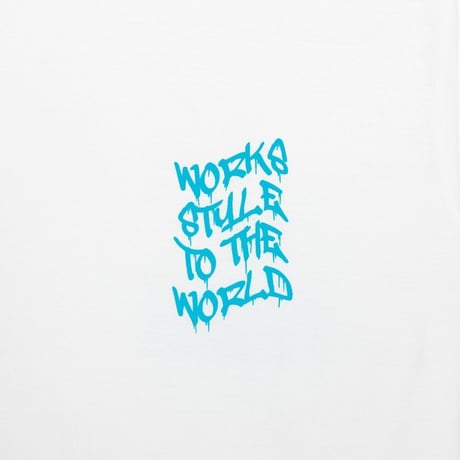 LB Paint Logo Tee White×SkyBlue