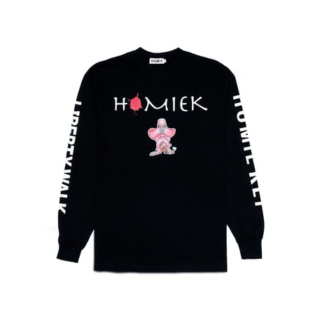 HOMIEKEI×LB Logo Long Sleeve Tee Black