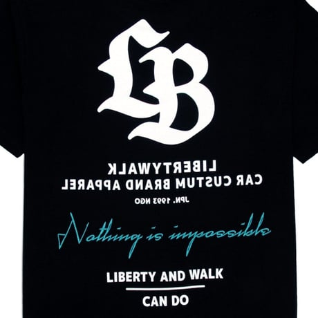 Liberty and Walk Tee Black