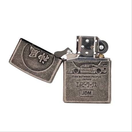 LB F40 Zippo Lighter Silver