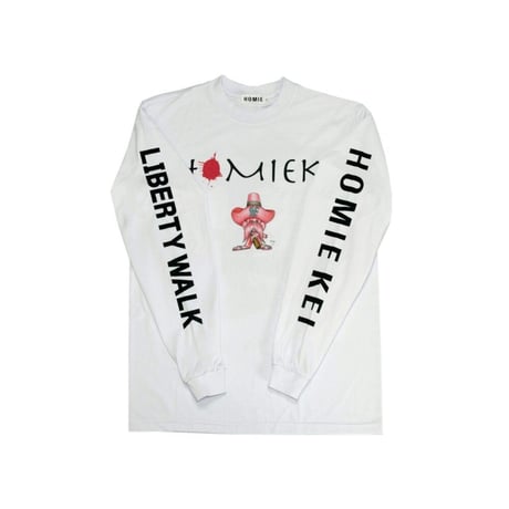 HOMIEKEI×LB Logo Long Sleeve Tee White