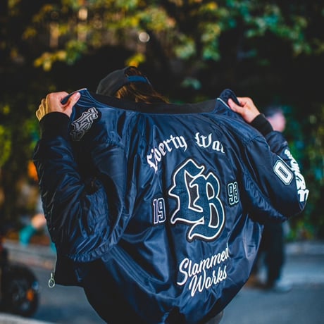 LB Slammed MA-1 Navy