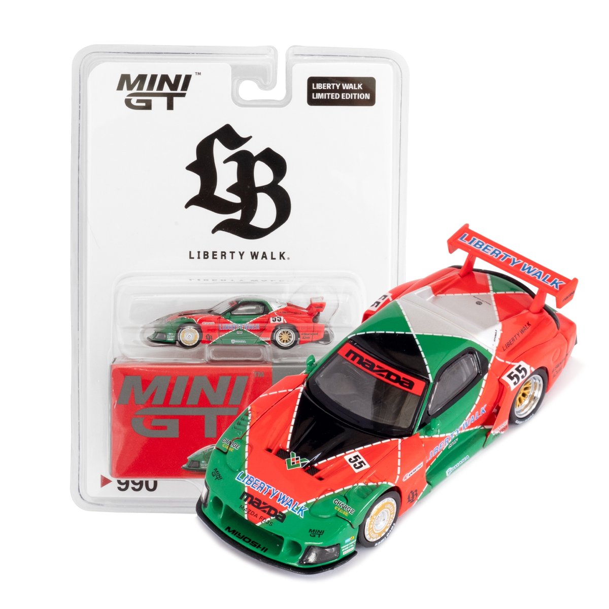 ミニカー miniGT libertywalk Mini GT Mazda RX-7 LB - Super Silhoutte - Liberty Walk Black